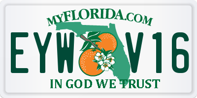 FL license plate EYWV16