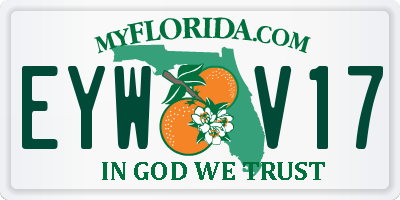 FL license plate EYWV17