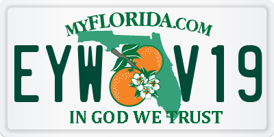 FL license plate EYWV19