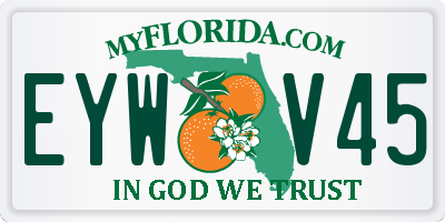 FL license plate EYWV45