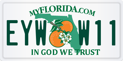 FL license plate EYWW11