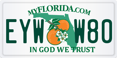FL license plate EYWW80