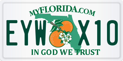 FL license plate EYWX10