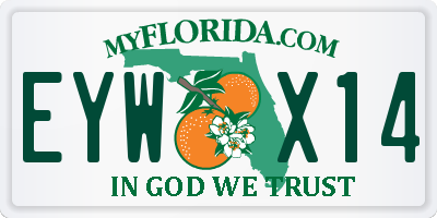 FL license plate EYWX14
