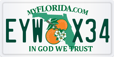 FL license plate EYWX34