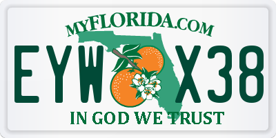 FL license plate EYWX38