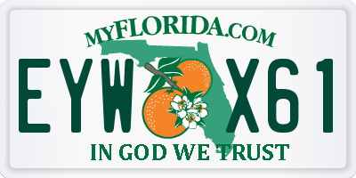 FL license plate EYWX61