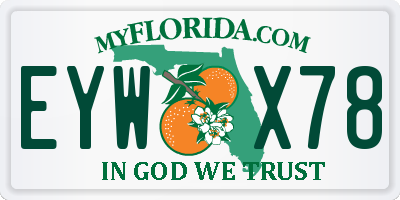 FL license plate EYWX78