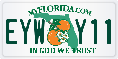 FL license plate EYWY11