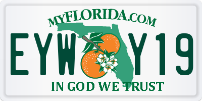 FL license plate EYWY19