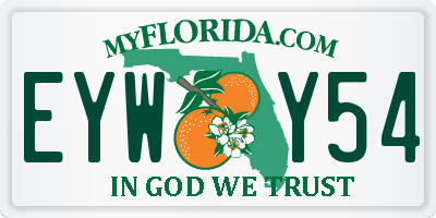 FL license plate EYWY54