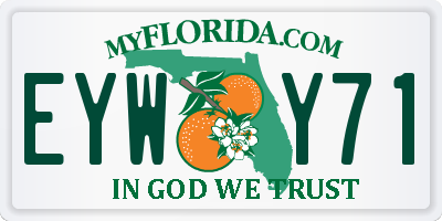 FL license plate EYWY71
