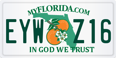 FL license plate EYWZ16