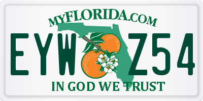 FL license plate EYWZ54
