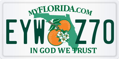 FL license plate EYWZ70