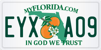 FL license plate EYXA09