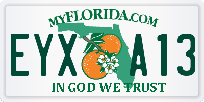 FL license plate EYXA13