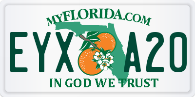 FL license plate EYXA20