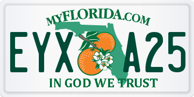 FL license plate EYXA25
