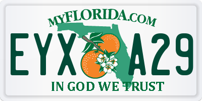 FL license plate EYXA29