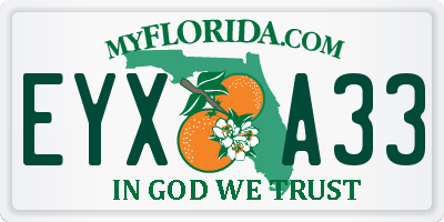 FL license plate EYXA33