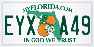 FL license plate EYXA49