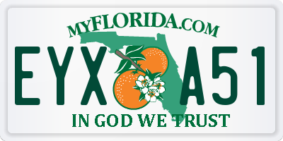 FL license plate EYXA51