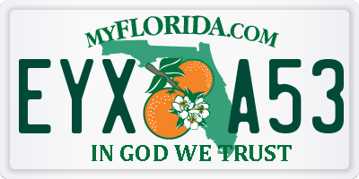 FL license plate EYXA53