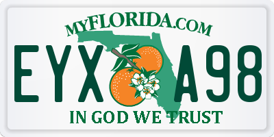 FL license plate EYXA98
