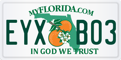 FL license plate EYXB03