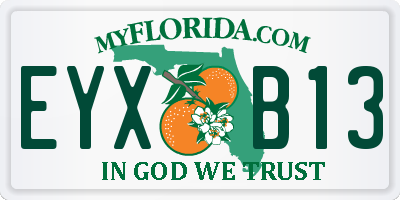 FL license plate EYXB13
