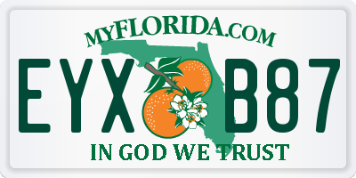 FL license plate EYXB87