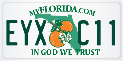 FL license plate EYXC11