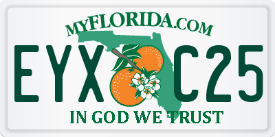 FL license plate EYXC25