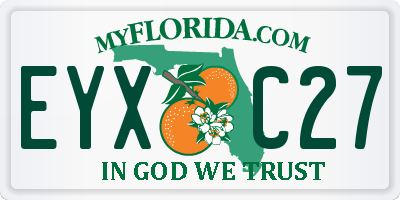 FL license plate EYXC27