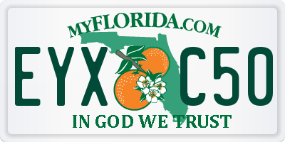 FL license plate EYXC50