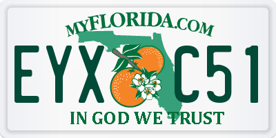 FL license plate EYXC51