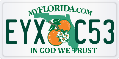 FL license plate EYXC53