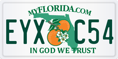 FL license plate EYXC54