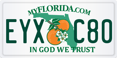 FL license plate EYXC80