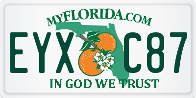 FL license plate EYXC87