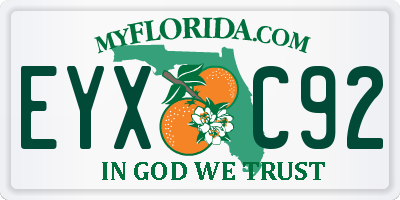 FL license plate EYXC92