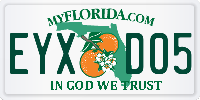 FL license plate EYXD05