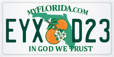 FL license plate EYXD23