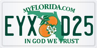 FL license plate EYXD25
