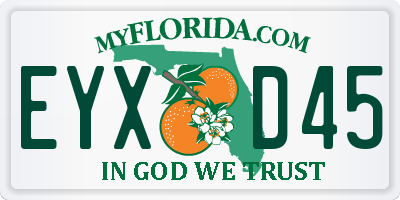 FL license plate EYXD45