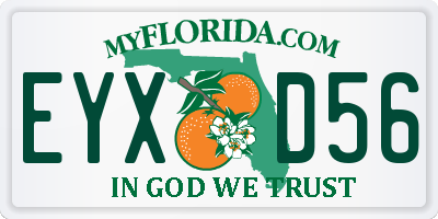 FL license plate EYXD56