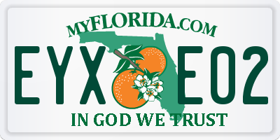 FL license plate EYXE02