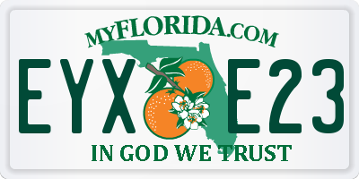 FL license plate EYXE23