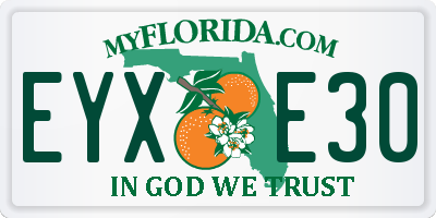 FL license plate EYXE30